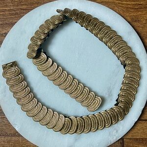 Gold Disc ~Vintage (1994) ~ Retro ~ One Size ~ Stretchy (Waist: 30-52” in) Belt